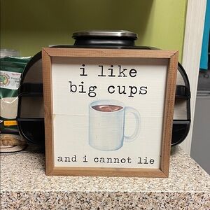 Wooden Framed Coffee Mug Sign